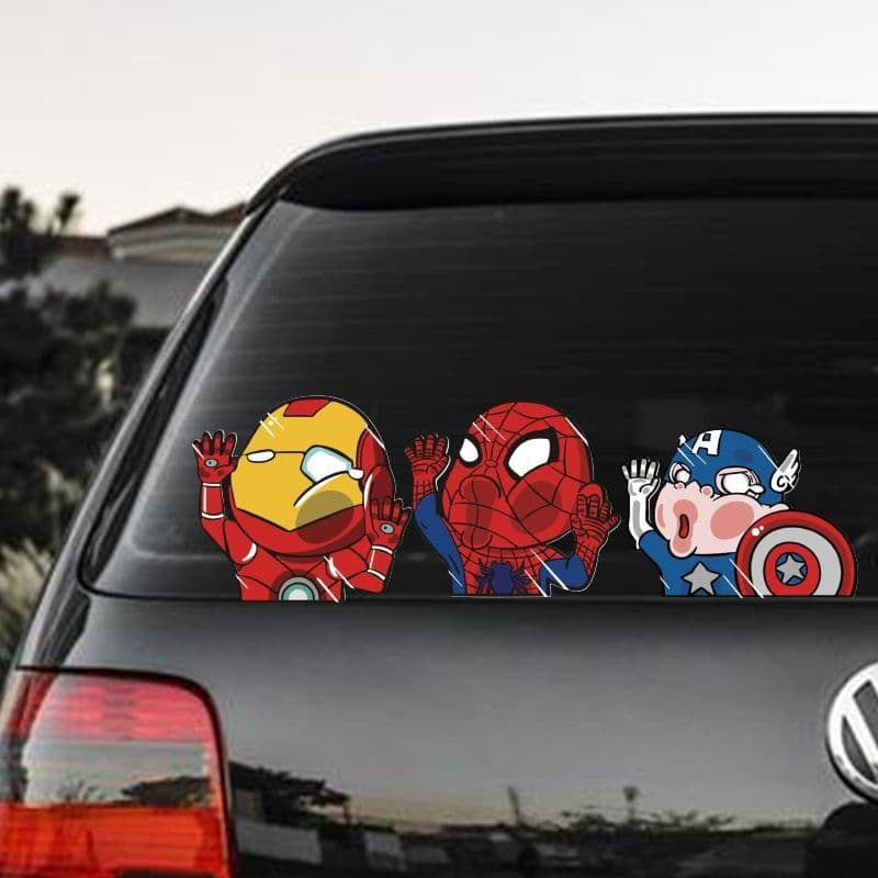 Avengers Car Motorcycle Sticker Helmet Sticker Marvel Iron Man Car Sticker Window Glass Avengers Sticker
