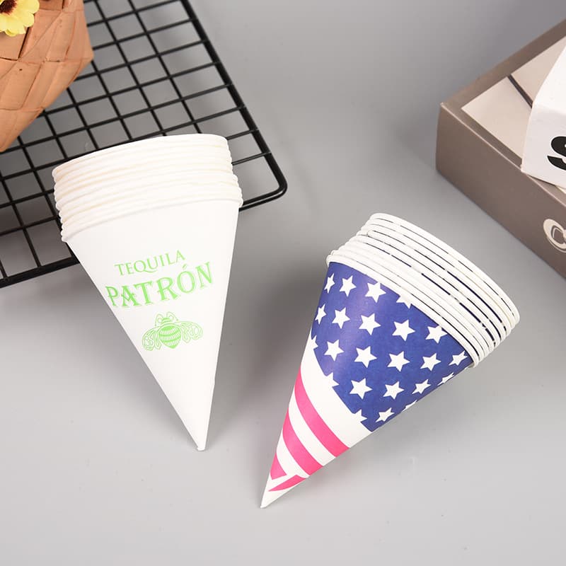 Wholesale 6oz Cone-Shaped Paper Cups for Direct Drinking, Airport Use, and Disposable Shaved Ice Cups