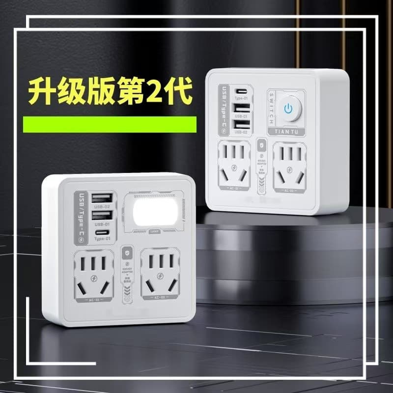 86-Type Patterned Conversion Socket Panel Multi-port Converter Household USB Power Strip Multi-purpose Power Strip Charger