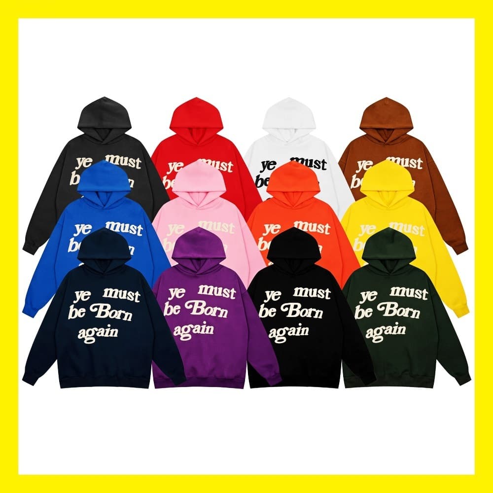 Wholesale KANYE Style CPFM Reborn Foam Letter Hoodie Fleece Pullover Couple Loose Jacket