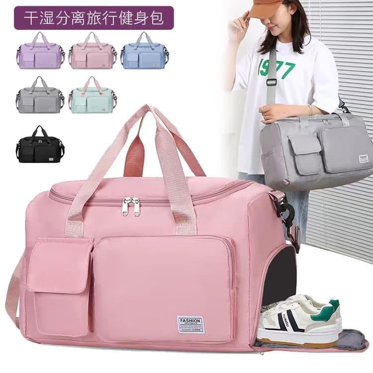 Manufacturer wholesale fitness bags with shoe compartment, large-capacity sports duffels, single-shoulder carry-on bags for business trips