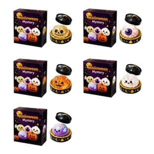 Halloween Spooky Ghost Dumpling Squishy Toy - Soft Material, Fun Shape