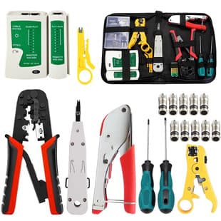 Network Tool Kit Set, RJ45 Crimper, Cable Tester, Home Hardware Repair Combination