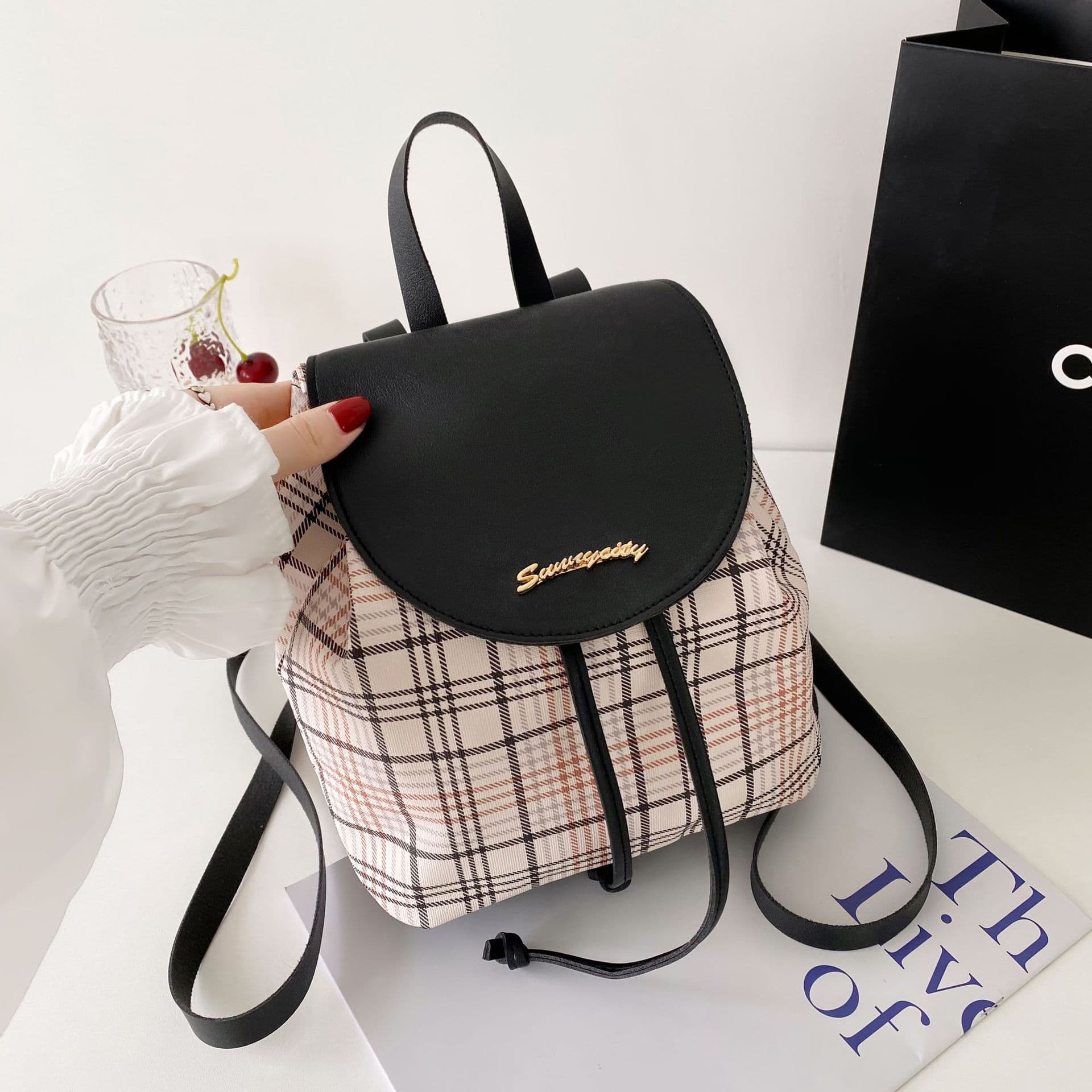 Cross-border Foreign Trade Wholesale Backpack Women's Backpack 2025 New Korean Style Trendy Mini Bucket Bag Ladies Schoolbag Middle School