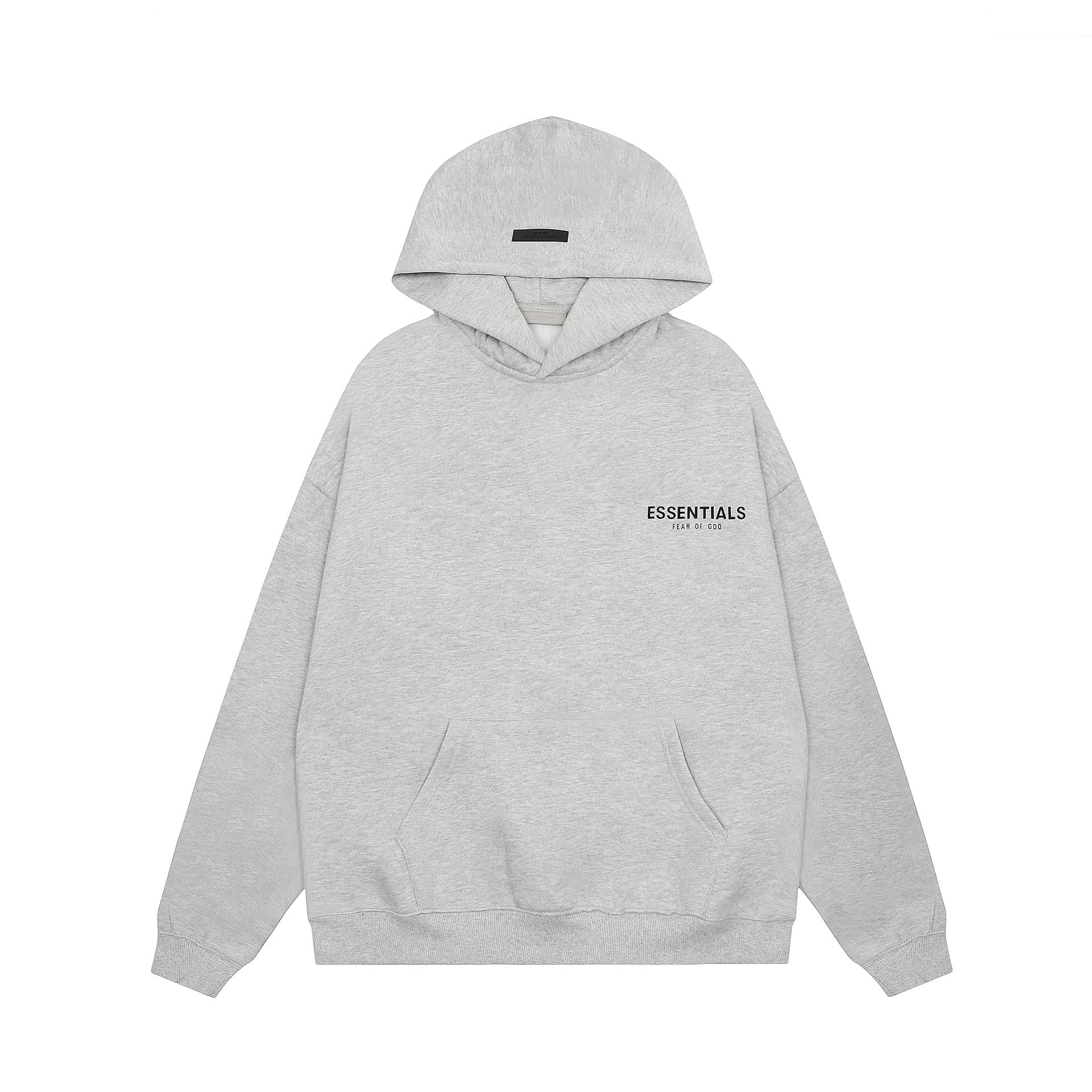 Three-label ESS sweatshirt men's hooded plus velvet multi-thread American fashion brand flocking ESSENTIALS loose couple hoodie