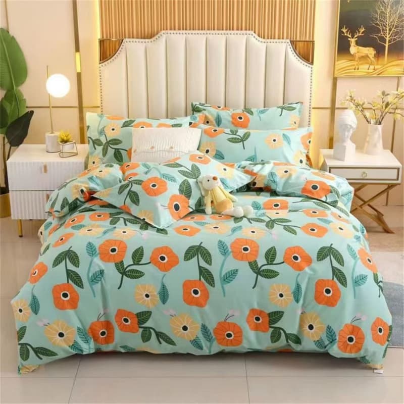 4-Meter Large Floral Fabric, Handmade DIY Bedding Sheet Dust Cover, Curtain Sofa Fabric Room Partition Fabric Drop Shipping