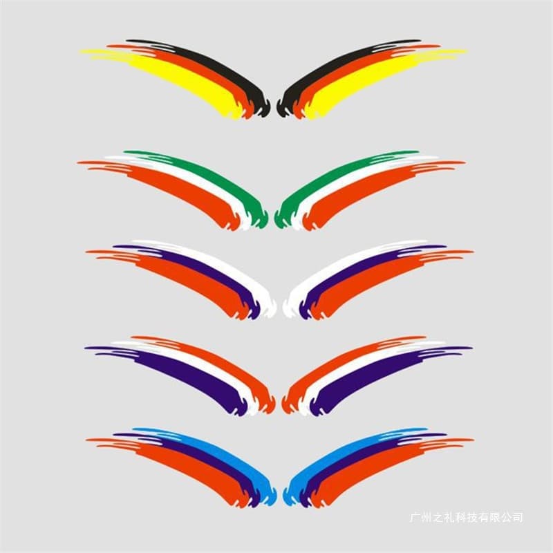 Germany Italy Russia France Flag Sticker Motorcycle Helmet Racing Decal Tricolor Reflective Car Sticker