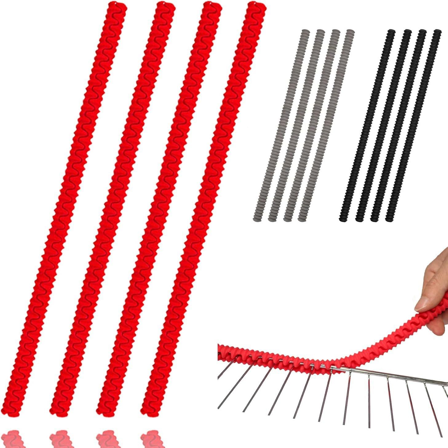 High-Temperature Resistant Silicone Heat Insulation Strip, Anti-Scald Strip for Microwave Oven, Threaded Rubber Strip, Oven Heat Insulation Tube, Anti-Scald Rack