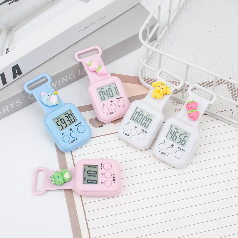 Cartoon Mini Timer for Students and Children, Kitchen Countdown Timer