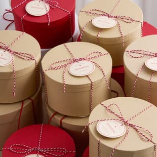 Teacher's Day Gift Box Round Red Kraft Paper Box Baking Snack Box Souvenir Gift Box Mid-Autumn Festival Mooncake Packaging Box