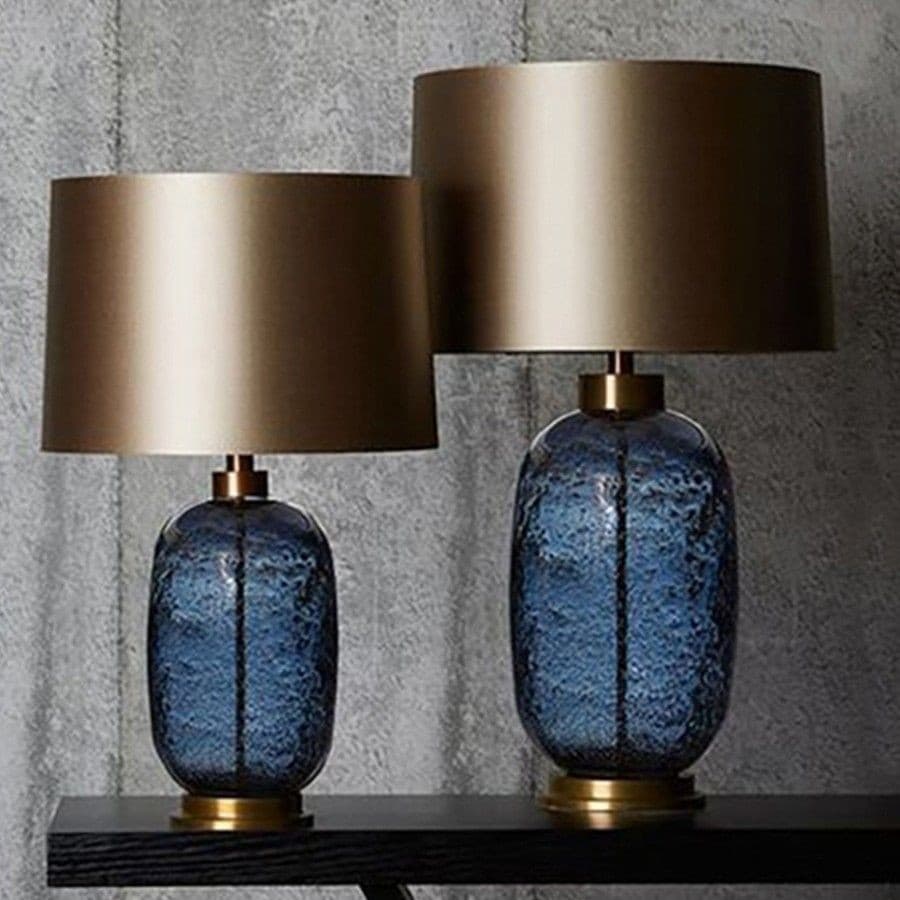 European Style Bedroom Light Luxury Bedside Lamp, American Living Room Colored Glass New Luxury Chinese Style Villa Table Lamp