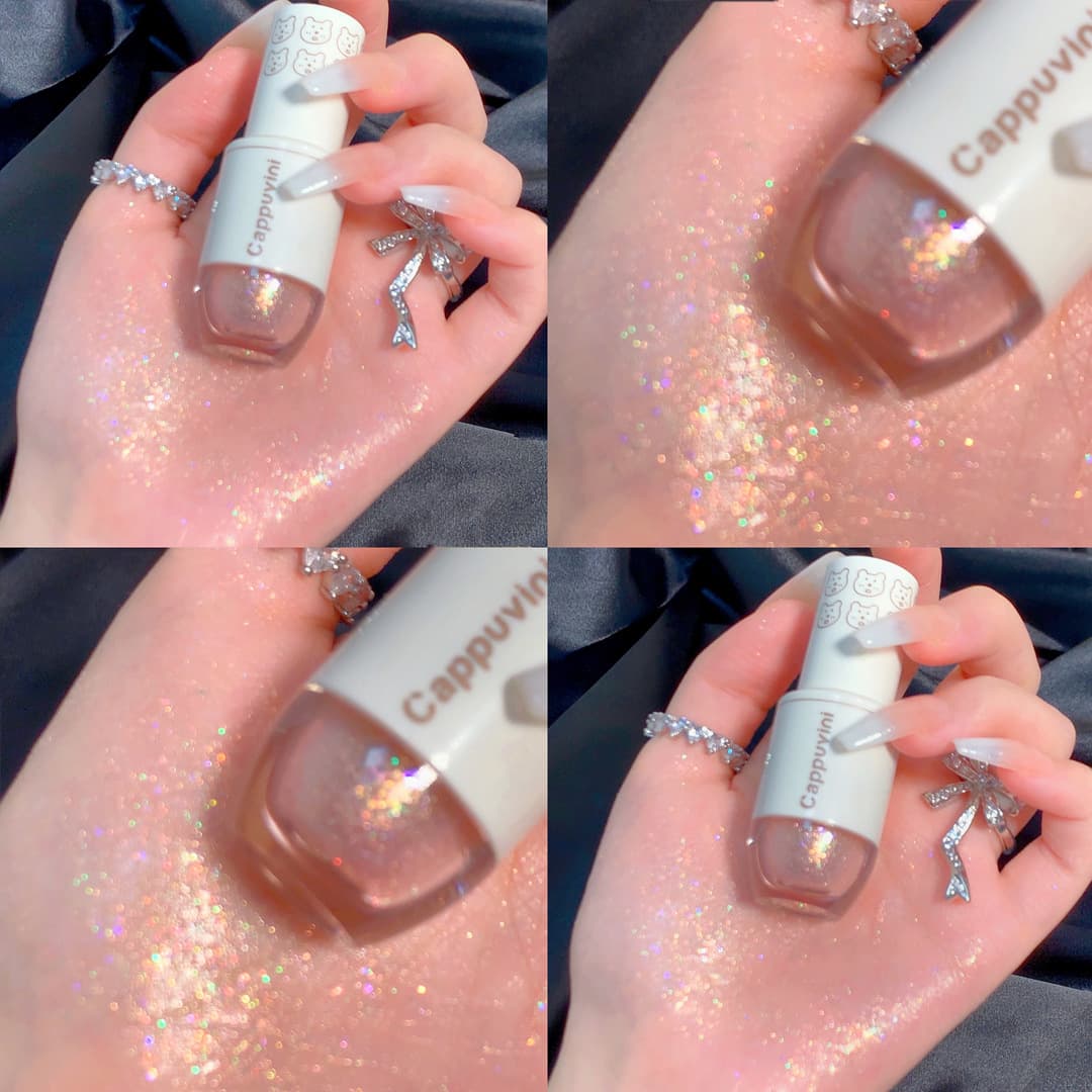 Cappuvini Starry Speckles Liquid Eyeshadow Bowling Glitter Bear Shimmer Student Mermaid Pearl Tears