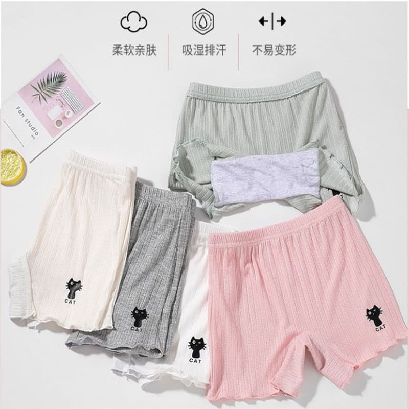 Summer Thin Modal Girls' Safety Shorts Anti-Exposure Safety Pants Integrated Boxer Briefs
