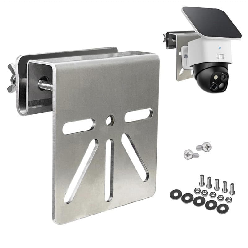 Amazon Best Seller Stainless Steel Bracket for Eufy S340/E30 Rain Gutter Mount Solar Camera Bracket