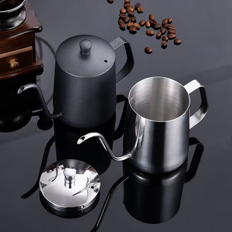 304 Stainless Steel Pour-Over Kettle with Drip Coffee Filter, Home Long Spout Water Pot, Brewing and Frothing Pitcher