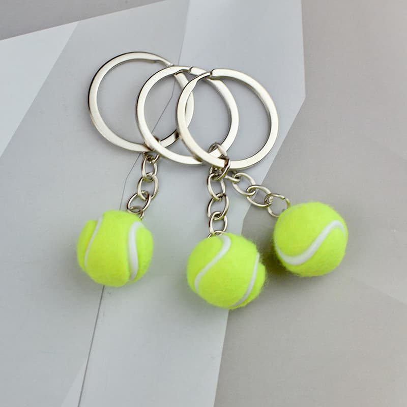 Creative Mini Tennis Keychain Simulation Tennis Pendant Mini 2CM Tennis Ornament Accessories Small Gift Wholesale