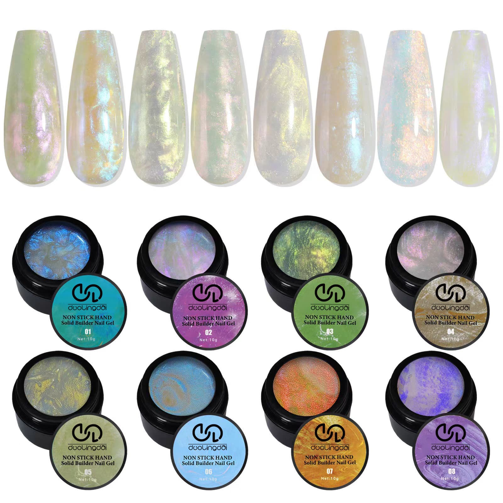 Cross-border supply non-sticky aurora extension gel, moldable gel for nail shaping, phototherapy nail gel wholesale