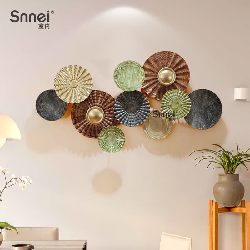 European-Style Three-Dimensional Wall Decoration Hanging Piece for Living Room Sofa Background Wall Iron Art Wall Decor