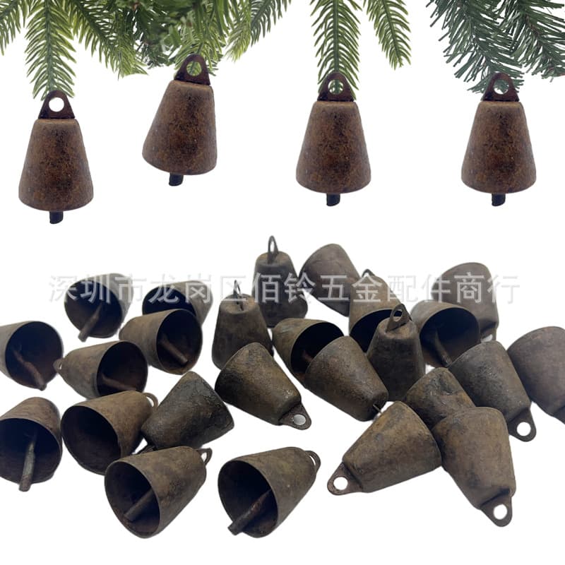 Rusty Bell Metal Decoration Retro Wind Chime DIY Wholesale Festival Ornament Pendant