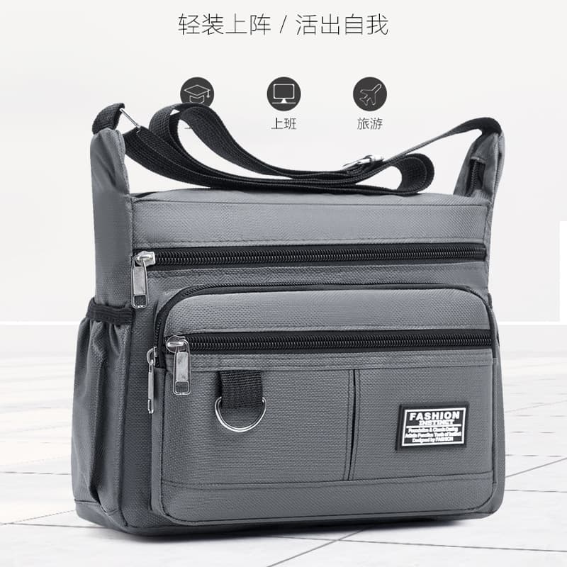 2025 New Men's Bag Extra Large Capacity Casual Business Shoulder Crossbody Bag, Multi-layer Waterproof Durable Backpack