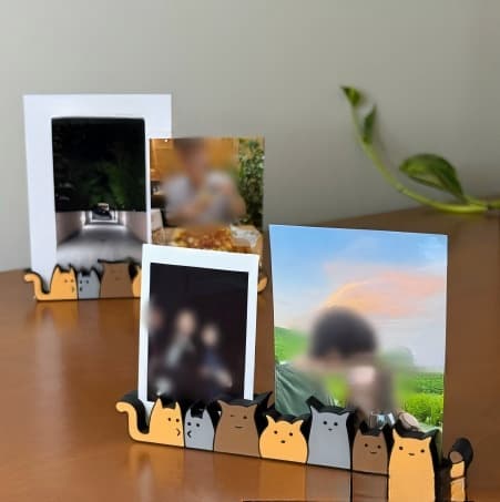Cross-border new Cat Fridge Sticker kitchen home cat refrigerator sticker picture holder refrigerator photo album holder