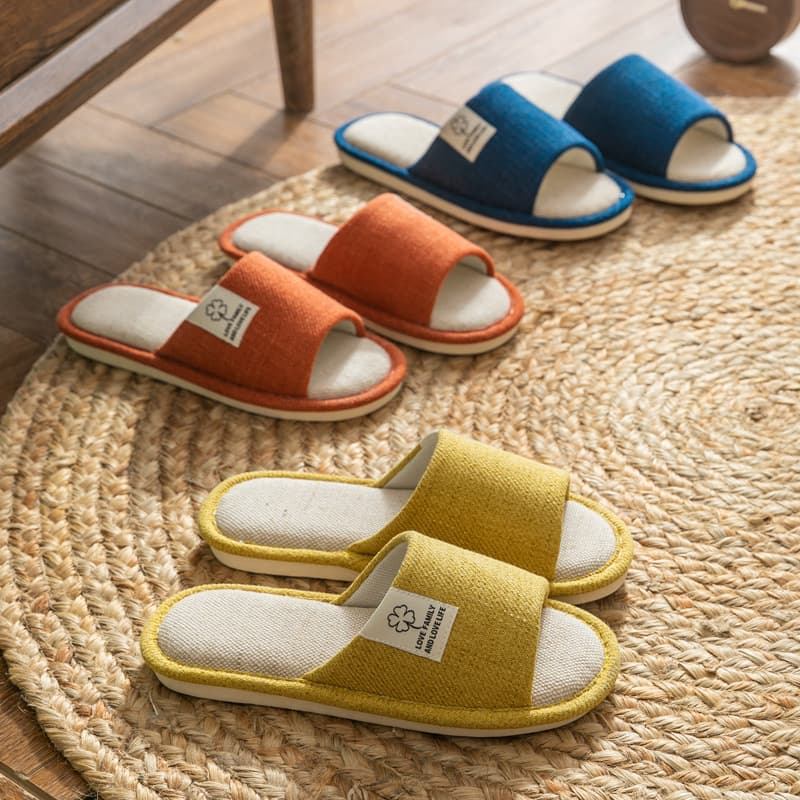 Women's Cotton Linen Cloth Slippers Traditional Chinese Style Floral Printed Clog Shoes Comfortable Casual Wear