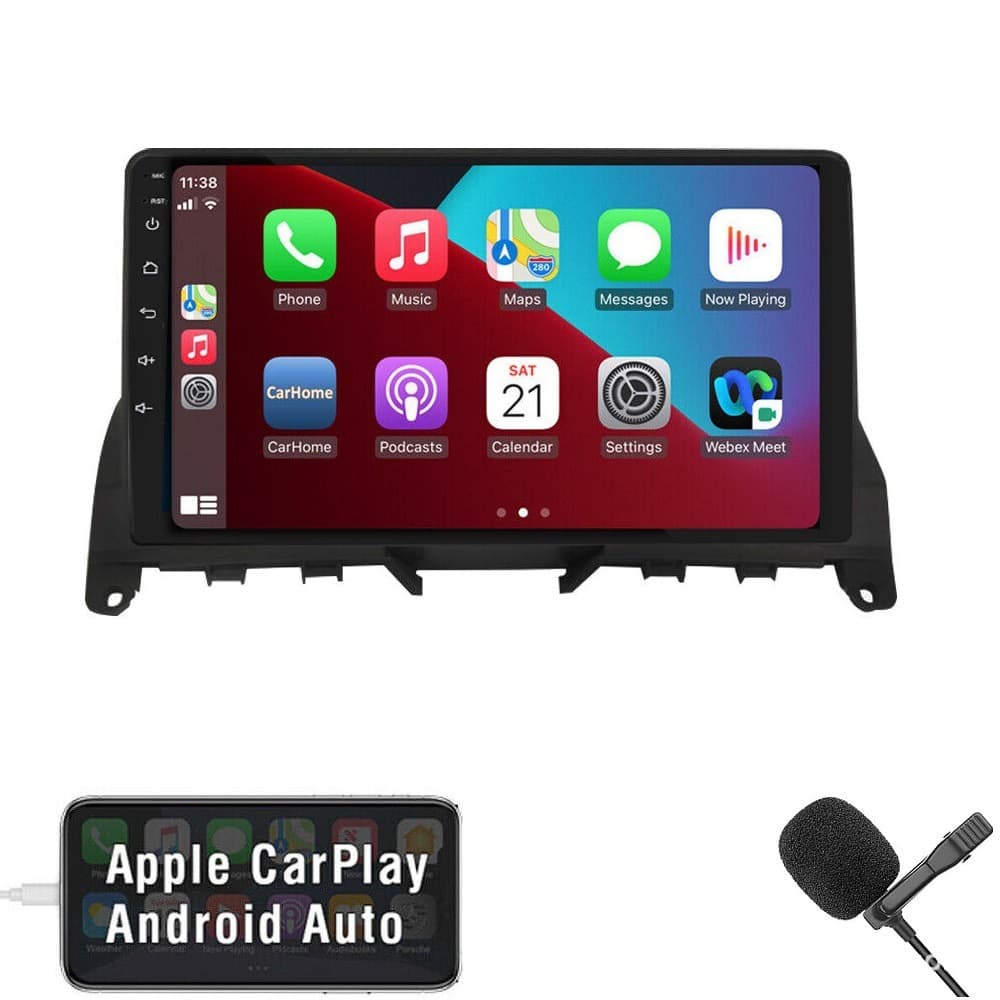 Suitable for 07 to 10 Mercedes-Benz C w204 CarPlay Bluetooth HD Large Screen Car Android GPS Navigation
