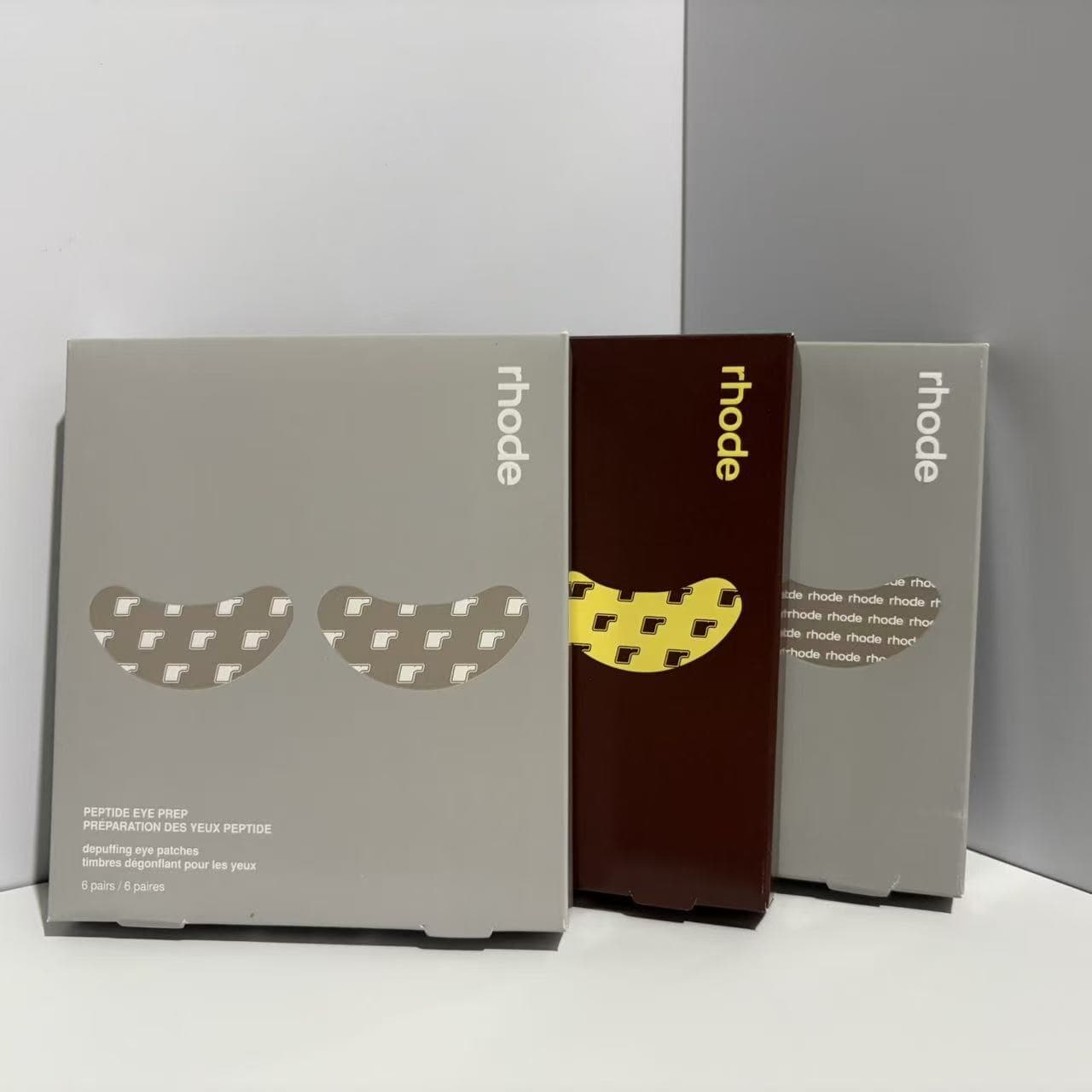 Cross-border New Rhode Best-Seller Peptide Eye Patch Banana Style Peptide Eye Essence Patch 6-Piece Mask