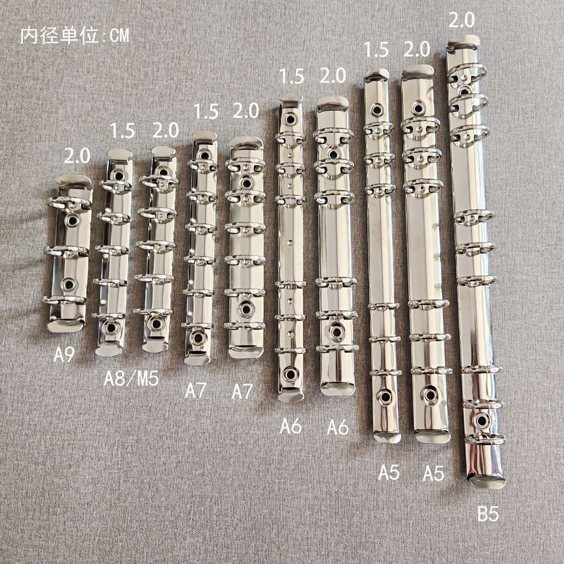 A9A8A7A6A5B5A4 Notebook Metal Binder Loose-Leaf Book DIY 6-Hole Hand Ledger Accessories Binder