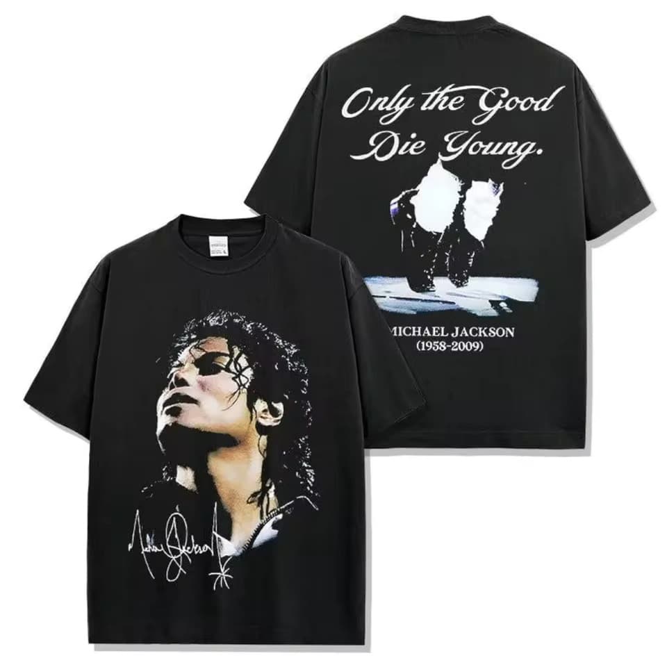 Vintage Michael Jackson Music T-Shirt Retro Rock Tee Summer Cotton