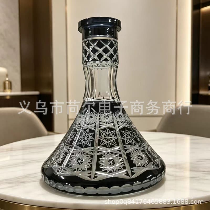Arabic Hookah Accessories Bar KTV Premium Hookah Glass Bottle Fine Engraved Vase HOOKAH VAS