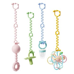 Cross-border Children's Toy Anti-drop Chain Teether Rope Baby Bottle Strap Infant Silicone Stretch Stroller Anti-loss Chain