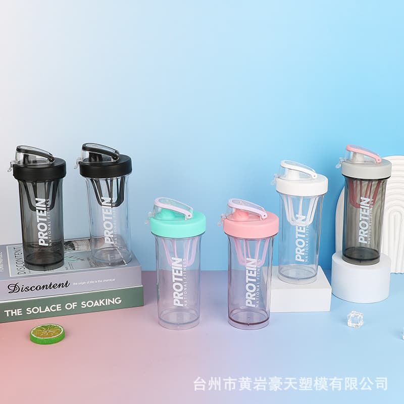 Portable Sports Water Bottle for Men and Women, Student Handled Flower Tea Cup, Protein Shaker Cup for Shakes and Health Drinks