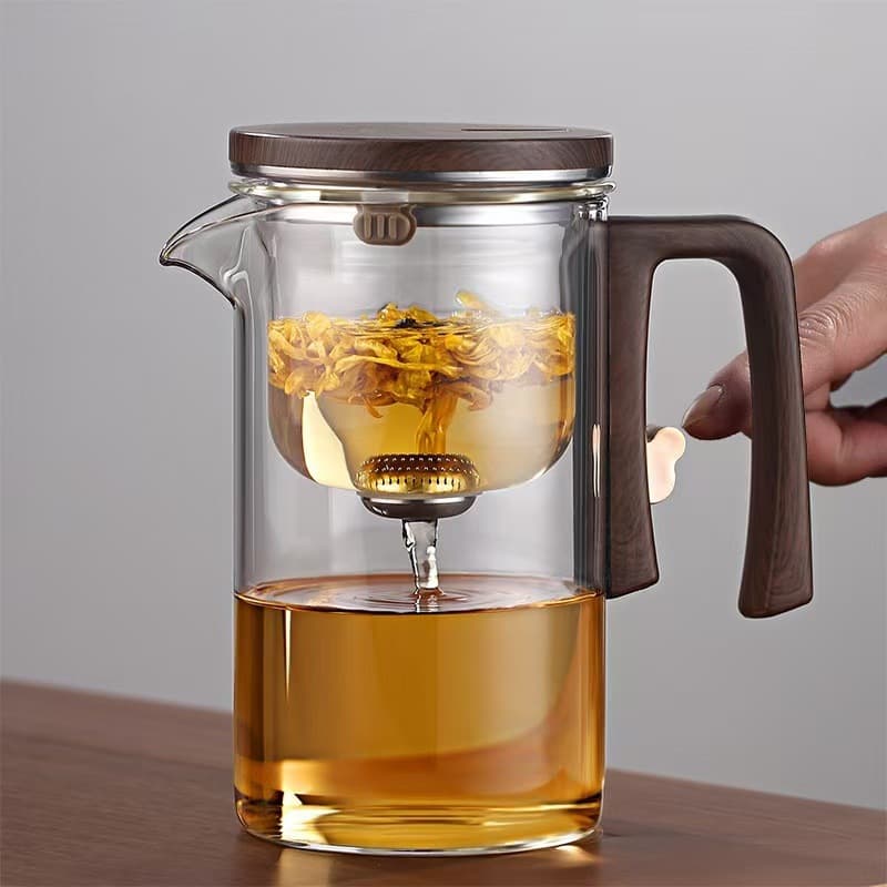 Piao Yi Cup Teapot Tea-Water Separation Household Tea Brewing Tool Magnetic Tea Infuser Glass Filter Tea Pot Tea Set