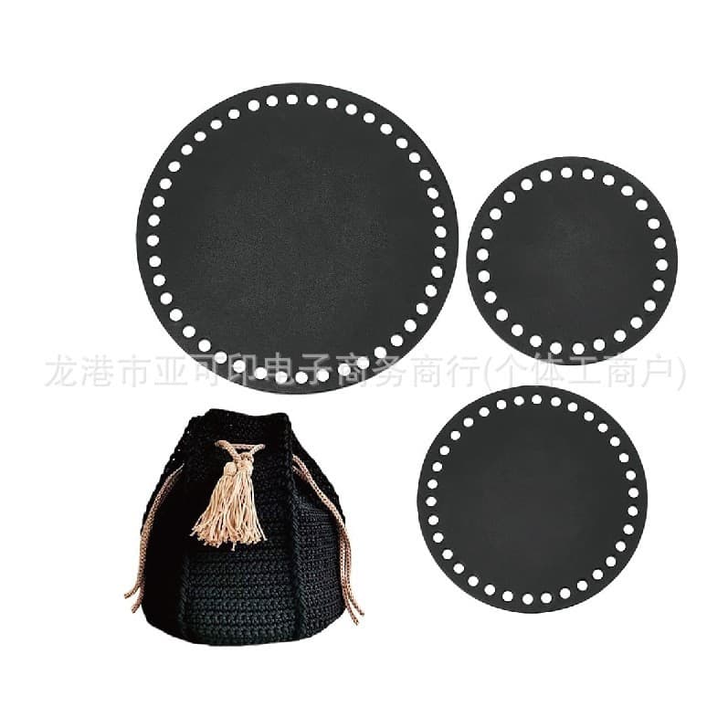 Wooden Basket Bottom Round Wooden Base Shaper Blank Crochet Bag Basket Weave Crochet DIY Bag Wallet Making