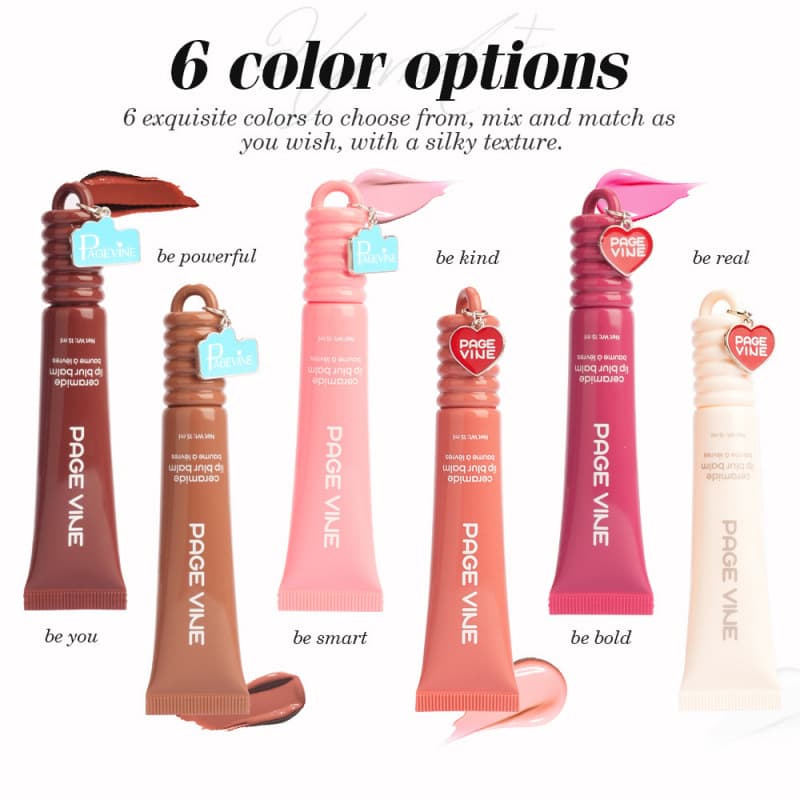 Amazon Bestseller PAGE VINE Lip Gloss Lip Oil Plumping Lip Glaze Moisturizing Nourishing Lipstick Cross-border