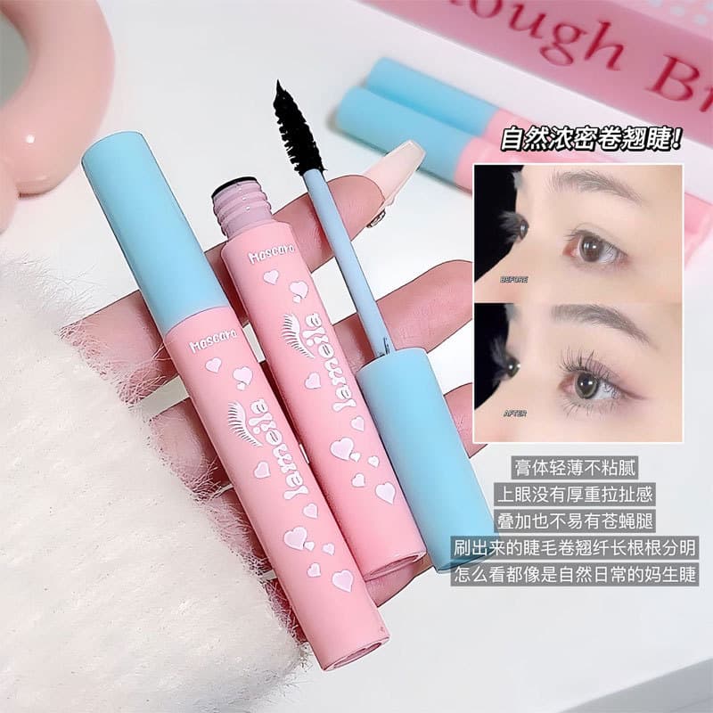 Natural Brush Head Mascara Lengthening Curling Volumizing Quick-Drying Long-Lasting Waterproof Smudge-Proof Shaping Student