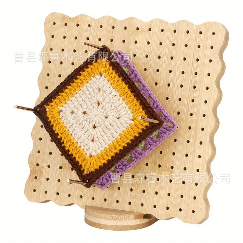 In Stock Bamboo Crochet Knitting Board Grandma Wooden Wool Knitting Board Household Wooden Cave Board