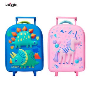Australia Smiggle Rolling Luggage Cartoon Wheeled Backpack for Kindergarten Kids Zipper Style