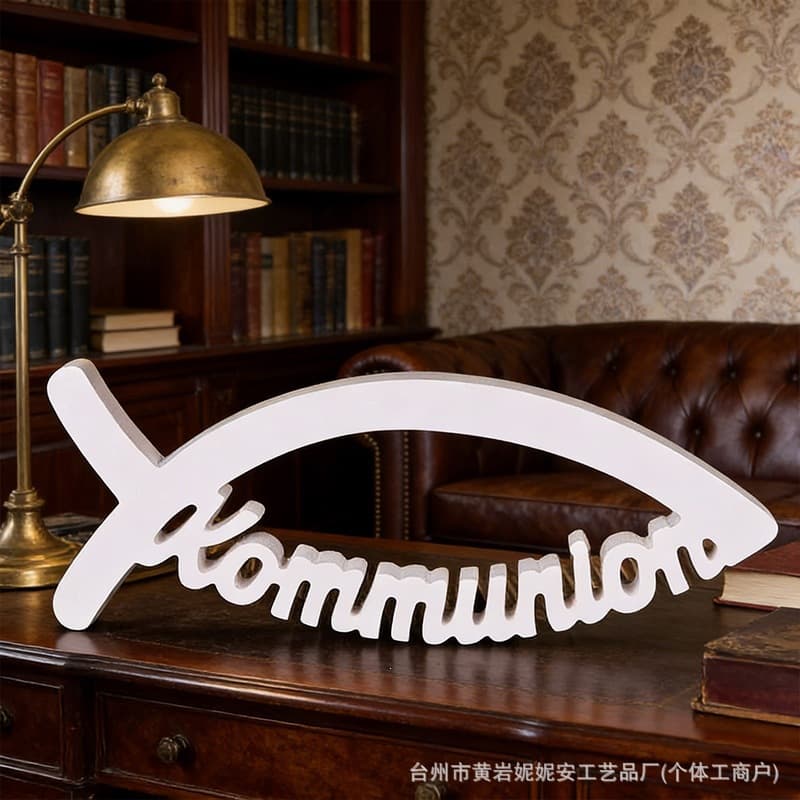 PVC Hollow Fish Baptism Decoration for Boys and Girls, PVC Hollow Fish Communion Table, Holiday Home Ornament