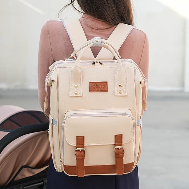 Customized LOGO Fashionable Insulation Mummy Bag Multifunctional Large Capacity Maternal and Infant Bag Mother's Storage Backpack for Going Out