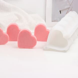 Cross-border 1000ml Heart Column Silicone Soap Mold DIY Sandwich Long Strip Mousse Cake Mold Candle Mold