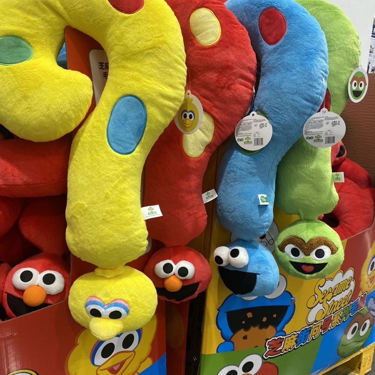Sam's Same Style Martube Mark Tubb Sesame Street Question Mark U-Shaped Pillow Oscar Plush Neck Pillow Multifunctional