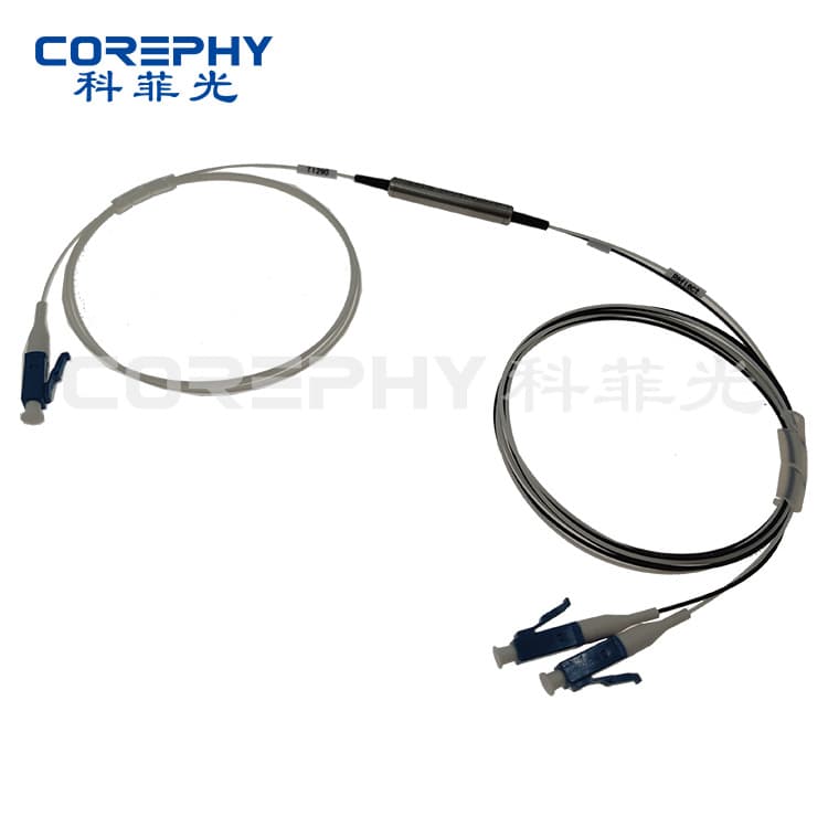 Full-Band 1x2 CWDM Coarse Wavelength Division Multiplexing Steel Tube Packaging WDM Single Device