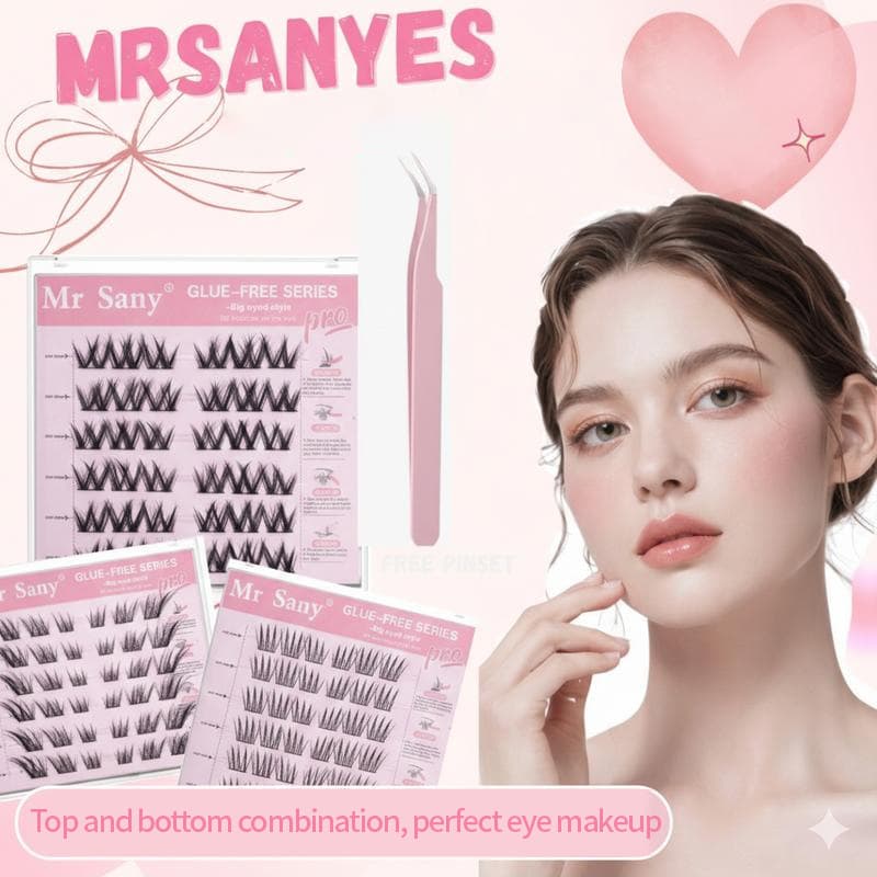 False Eyelashes Lazy Cat Sunflower No-Glue Grafting Natural-Looking Eyelashes for Lazy People Large Capacity Student Genuine Product