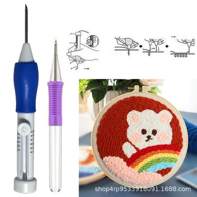 Russian stamp embroidery thread kit for handmade embroidery materials, DIY creative stamp embroidery decorative paintings