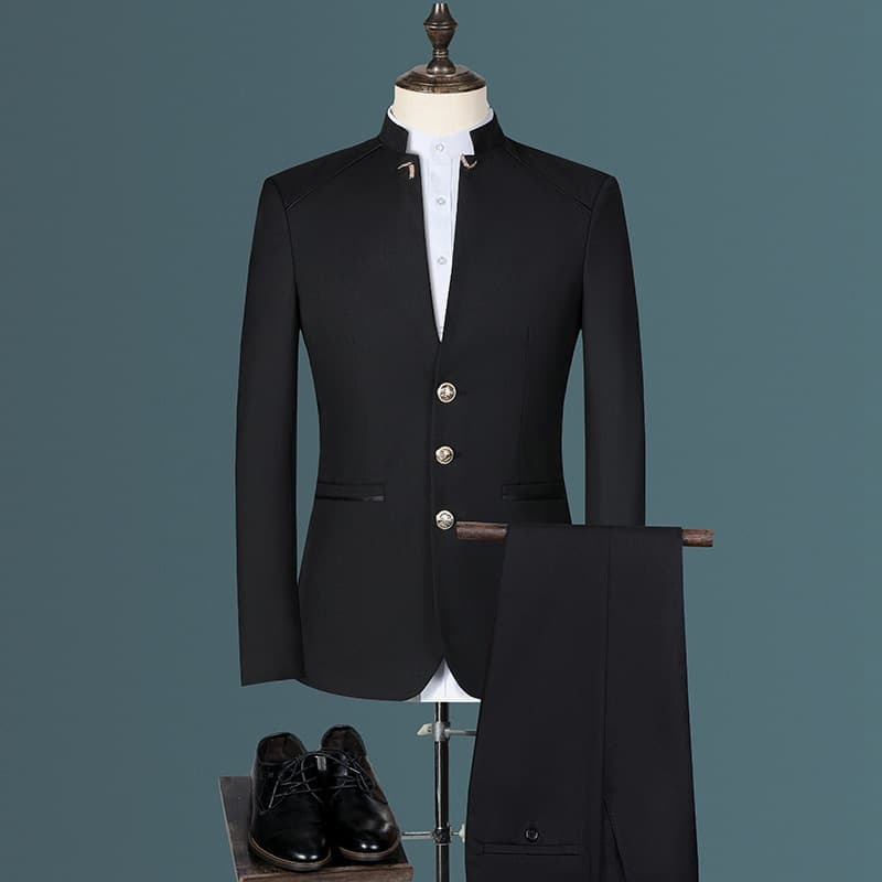Men's Korean-Style Suit Set Men's Business Suits Wedding Dress Suit Set