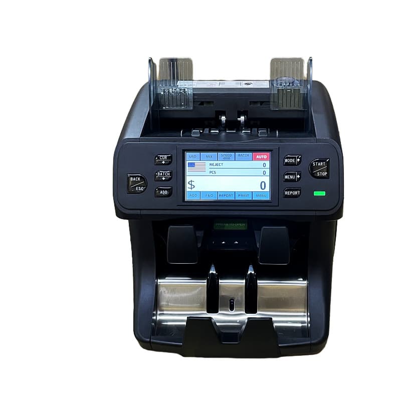 Multi-Currency Foreign Cash Counter for USD, HKD, Philippine Peso, Euro, Cambodia, Vertical One-and-a-Half Sorting Machine for Banks