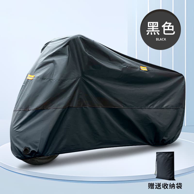 Cross-border Silver-Coated 210D Motorcycle Cover Outdoor Electric Bike Rain Cover Bicycle Sunshade Dustproof Cover