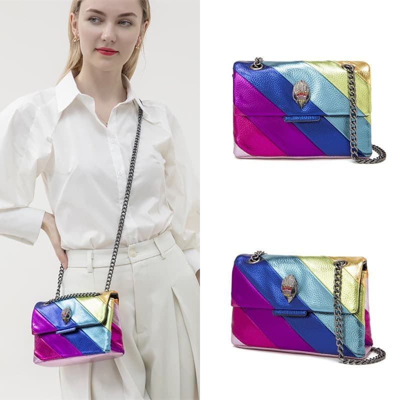 Rainbow Women's Chain Crossbody Bag Eagle Head Bag Shoulder Bag Small Bag Guangzhou Shiling Factory Spot